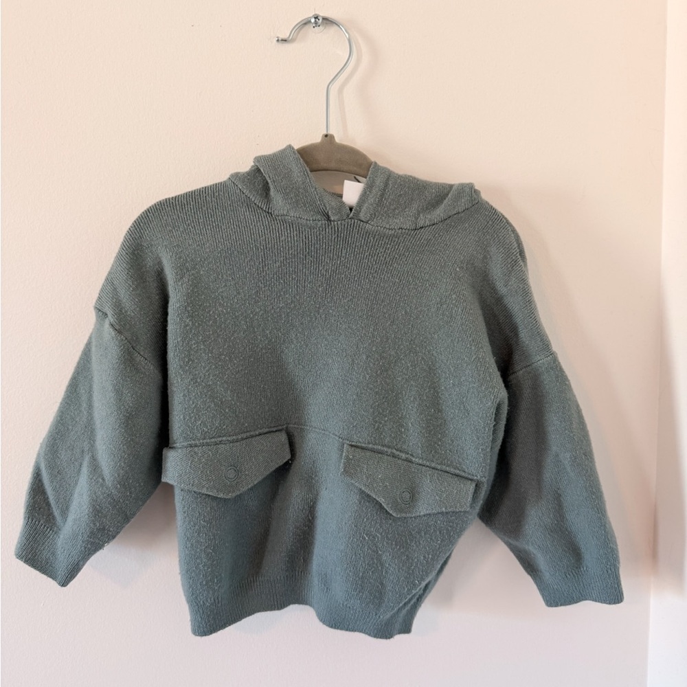 Zara Kids Teal Hooded Sweatshirt